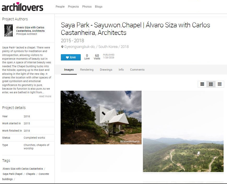 Archilovers – 26/01/26 – Saya Park Chapel